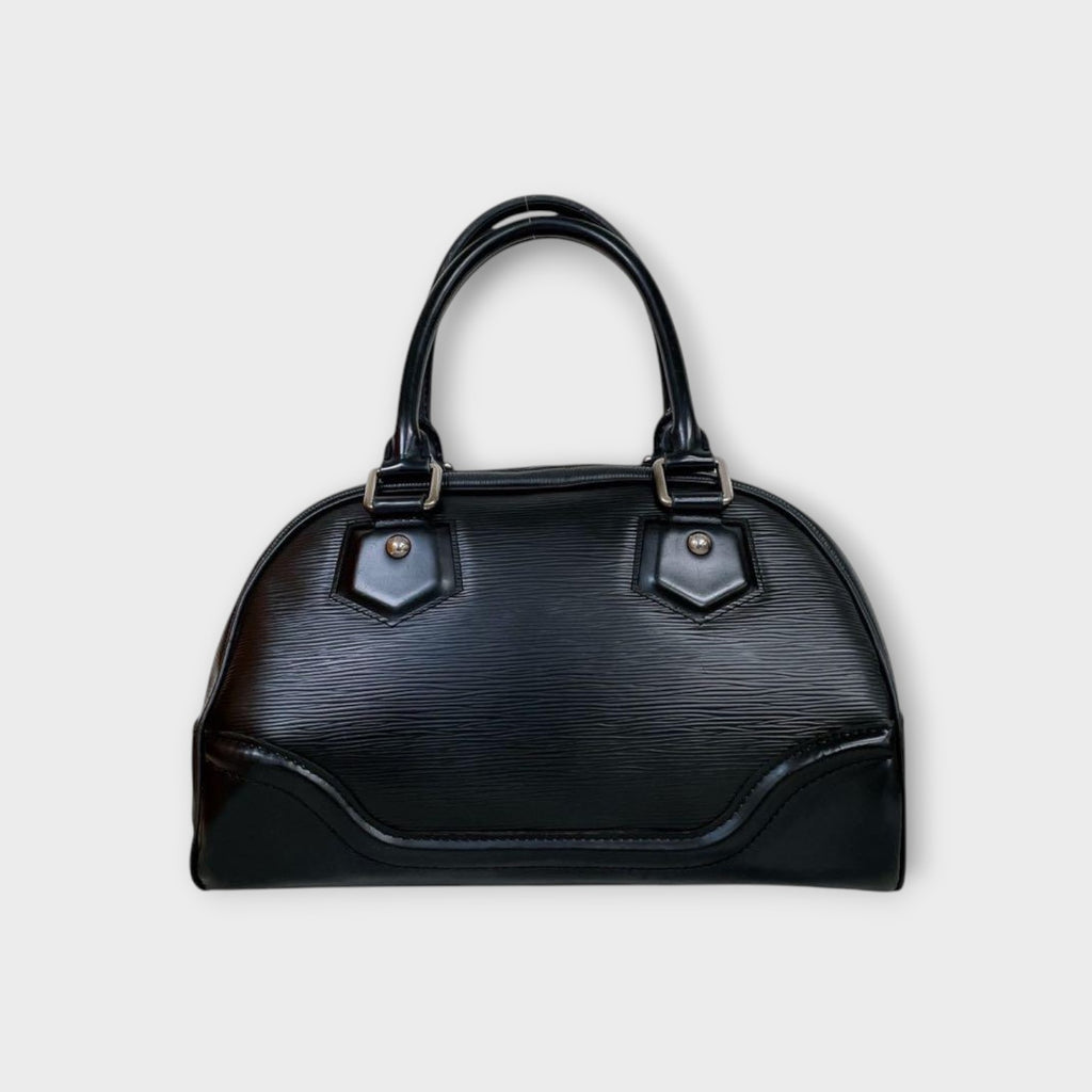 Louis Vuitton Epi Bowling Montaigne PM 2WAY Handbag Shoulder Bag Black Leathe【A】