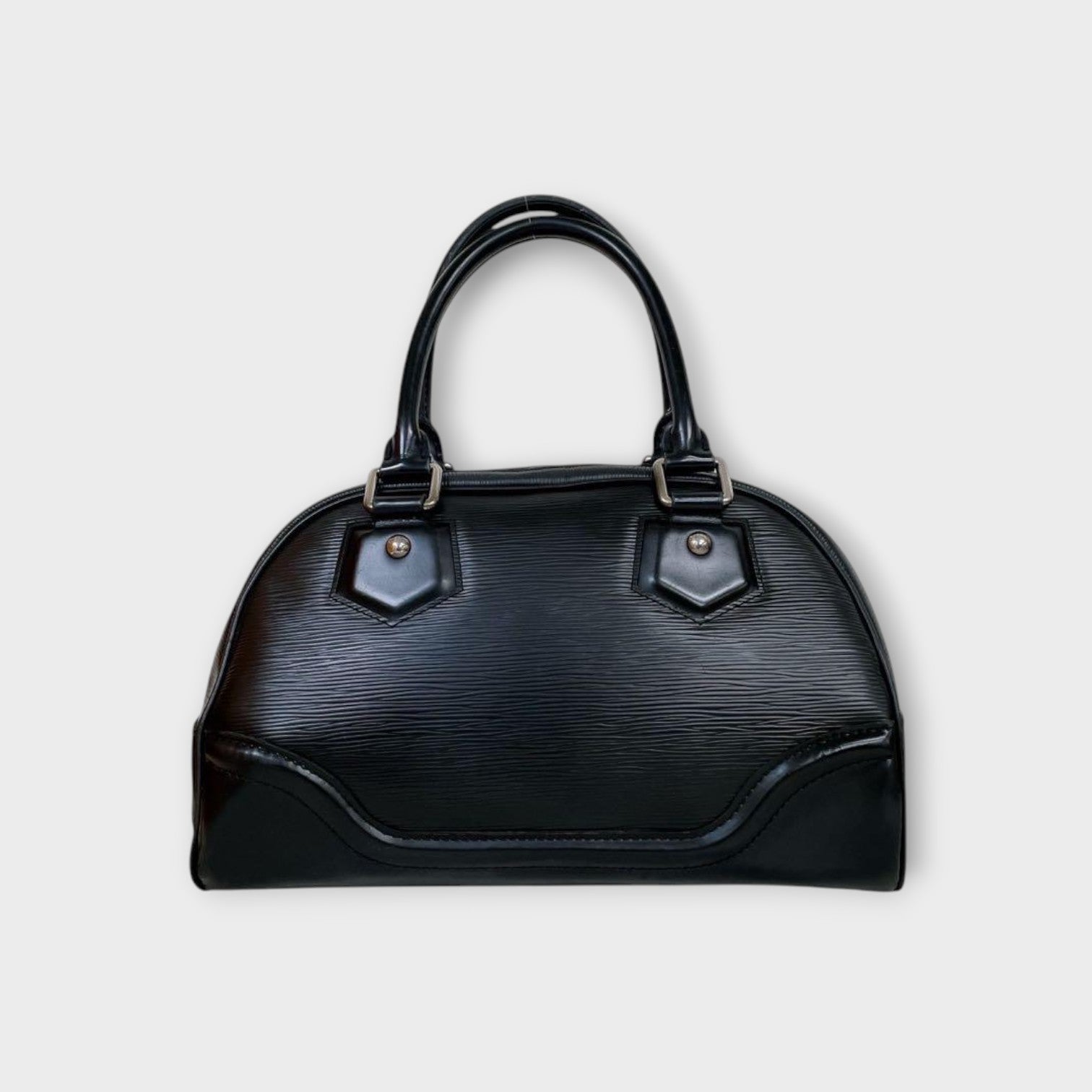 Louis Vuitton Epi Bowling Montaigne PM 2WAY Handbag Shoulder Bag Black Leathe【A】