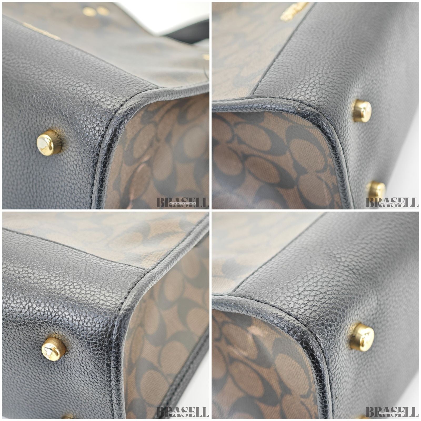 COACH Willow Tote CR677 Bag Blue Handbag for Women's