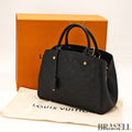 Louis Vuitton Montaigne BB M41048 Monogram Empreinte Black Handbag Bag Women