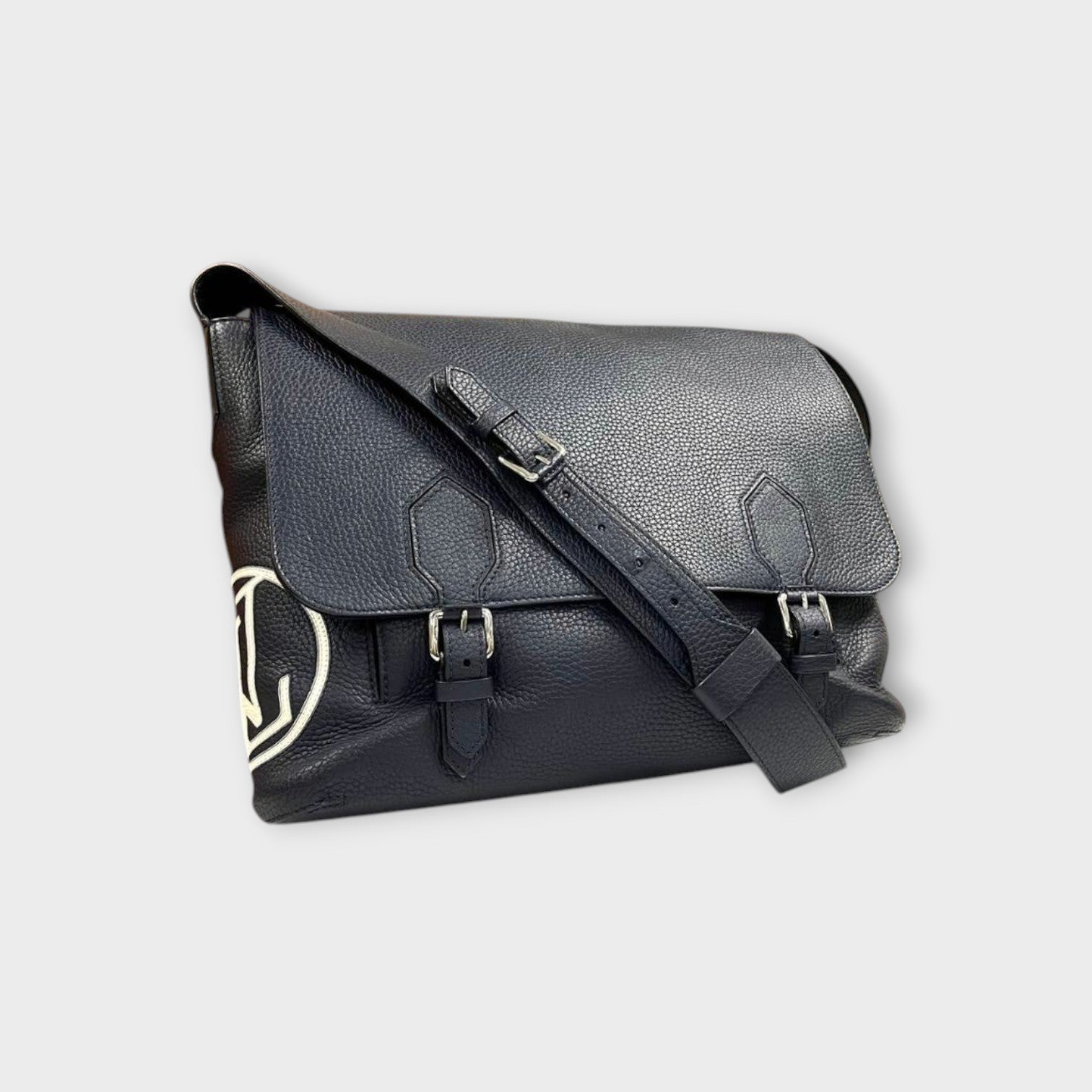 Louis Vuitton Eastside Messenger M53465 Shoulder Bag Logo Navy Leather 【A】