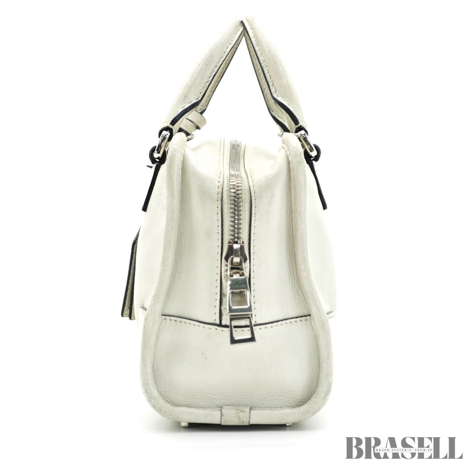 Loewe Amazona 23 A039N07X02 Handbag Shoulder Bag 2Way Pearl Gray Leather