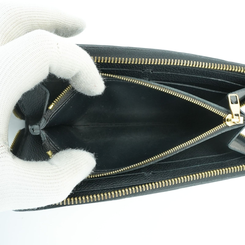 LOUIS VUITTON Empreinte Portefeuille Clemence M60171 Long Wallet Black