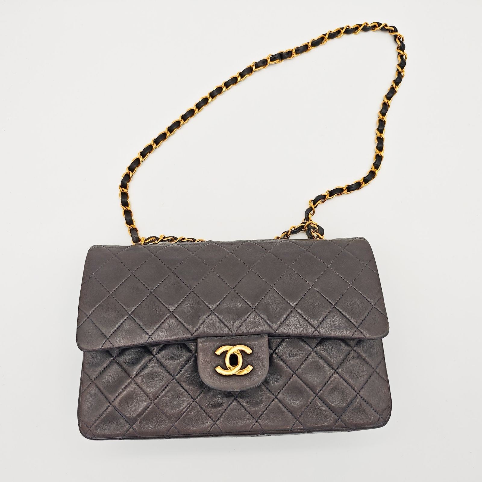 CHANEL Matelasse Chain Shoulder Bag 2way Flap Black Women's Men's
