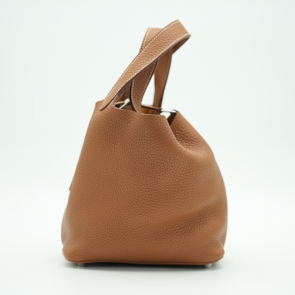 HERMES Picotin Lock PM 18 Gold Taurillon Clemence Leather Bag