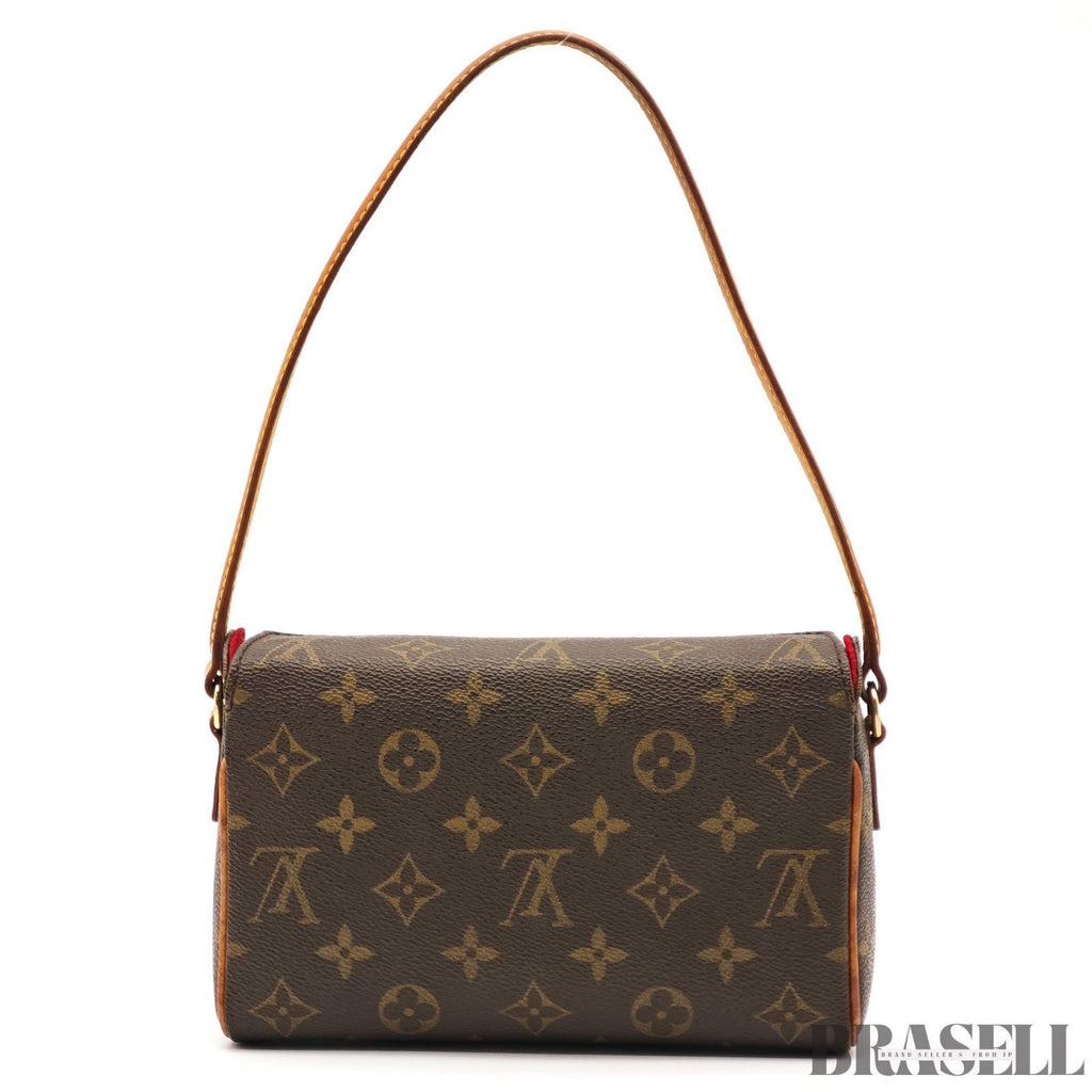 Louis Vuitton Recital M51900 Monogram Canvas Brown Handbag w/Box Dust Bag
