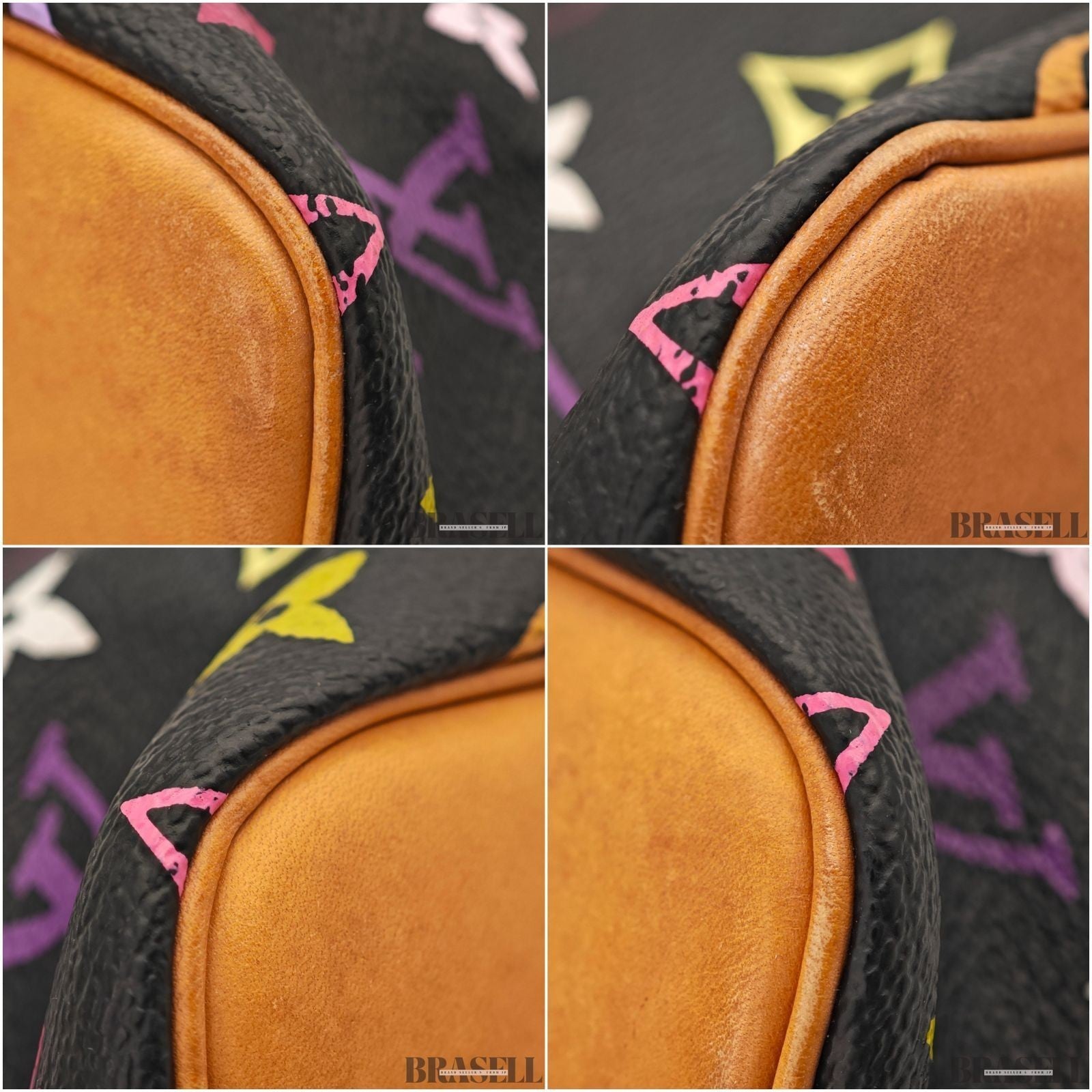 LOUIS VUITTON Monogram Multicolor Petit Noe Bag Handbag Black M42230 Auth