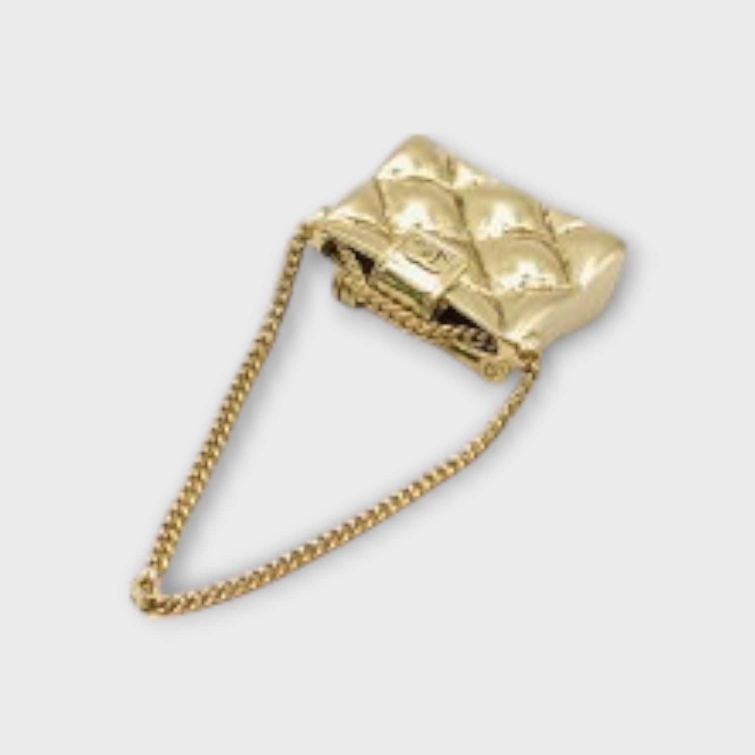Chanel Coco Mark Matelassé Bag Motif Double Chain Gold【A】