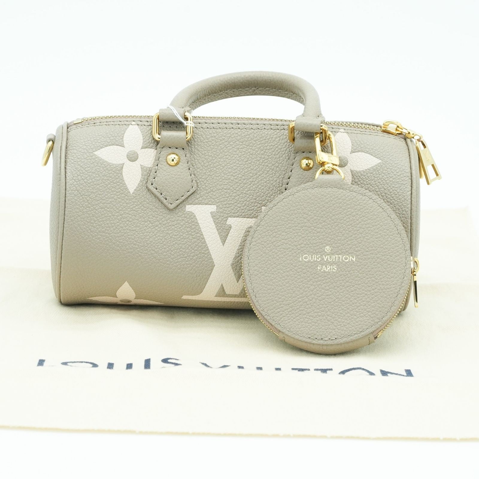 LOUIS VUITTON Empreinte Giant Papillon BB M46031 Handbag Beige Tourtière Cream