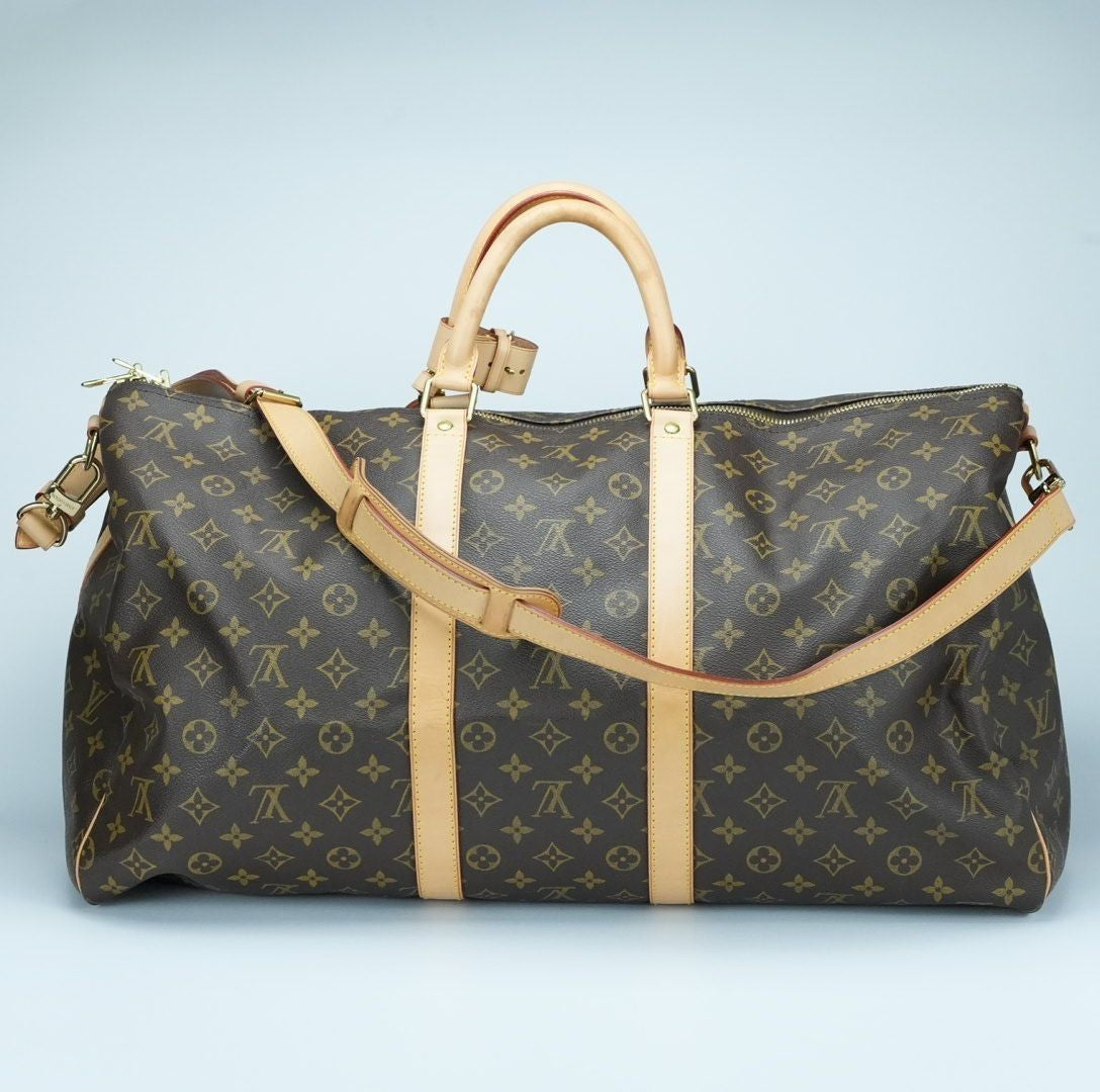 LOUIS VUITTON Keepall 55 M41416 Boston Bag Travel Bag Brown Large Capacity
