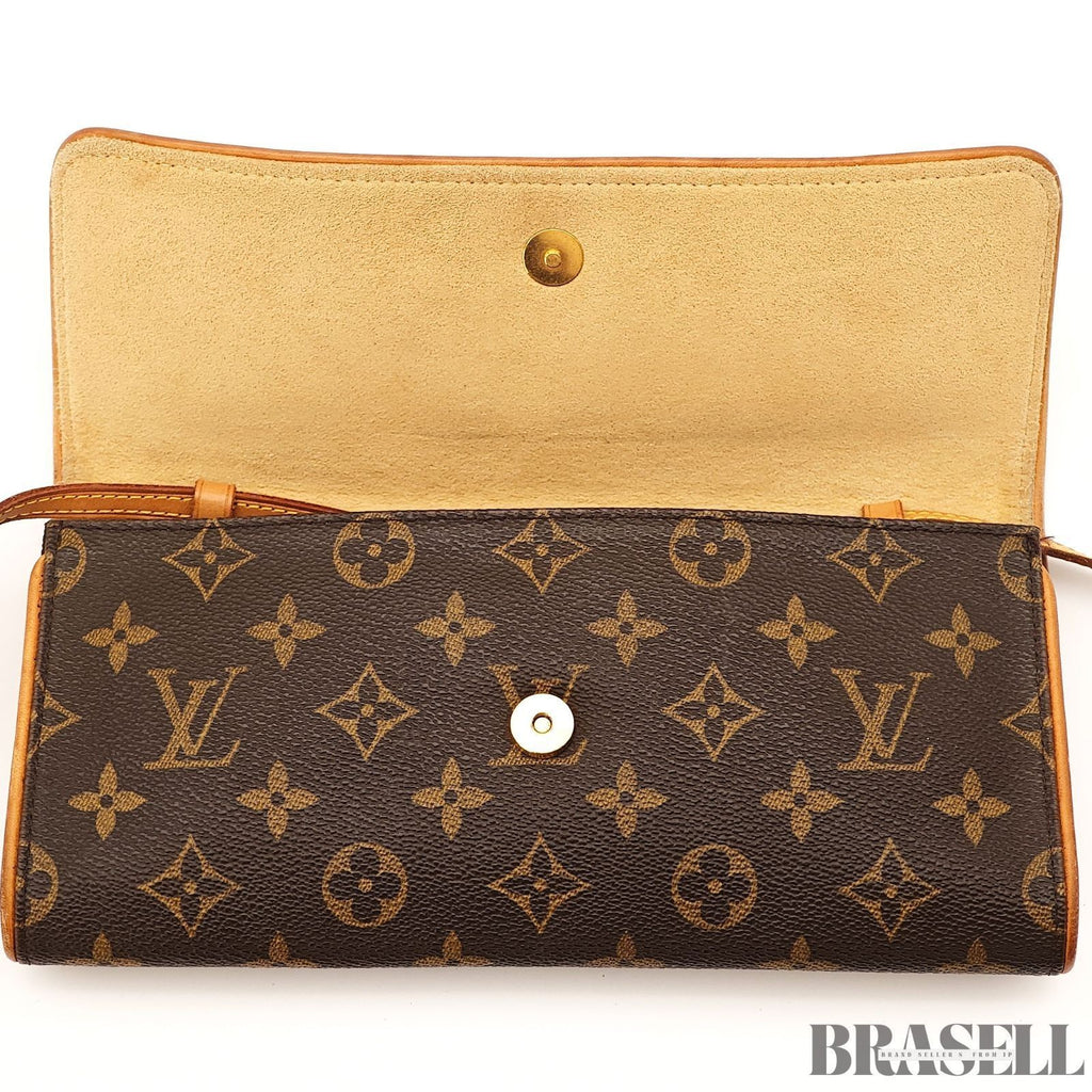 LOUIS VUITTON Pochette Twin GM 2Way Shoulder Bag Monogram Brown Spain CA0030