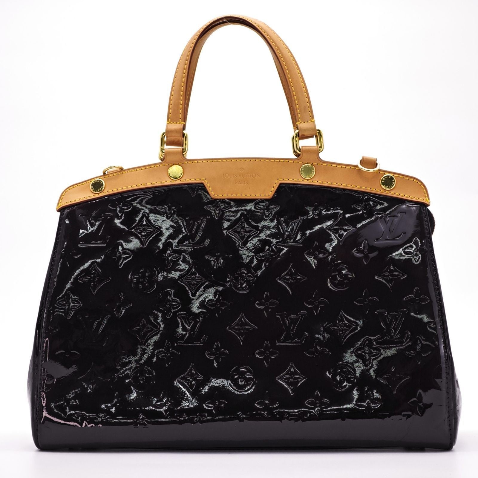 LOUIS VUITTON Blair MM M91690 Monogram Vernis Purple 2-Way Shoulder Handbag