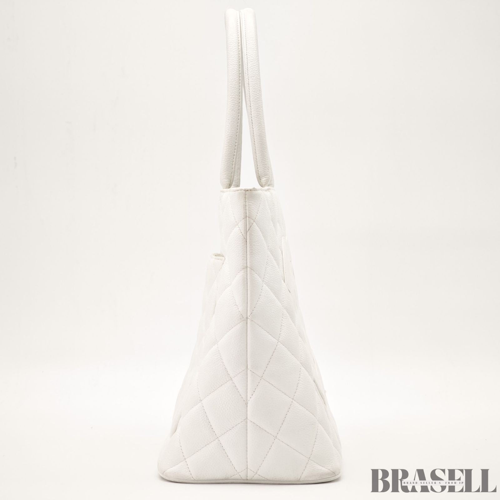 Chanel Reissue Tote Caviar Skin White Tote Bag White Women With Guarantee Card