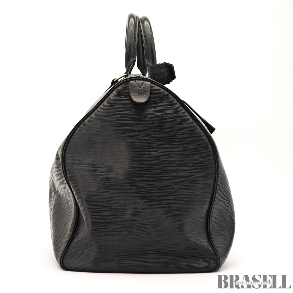 Louis Vuitton Epi Keepall 50 Black Boston Travel Bag Large Leather M42962