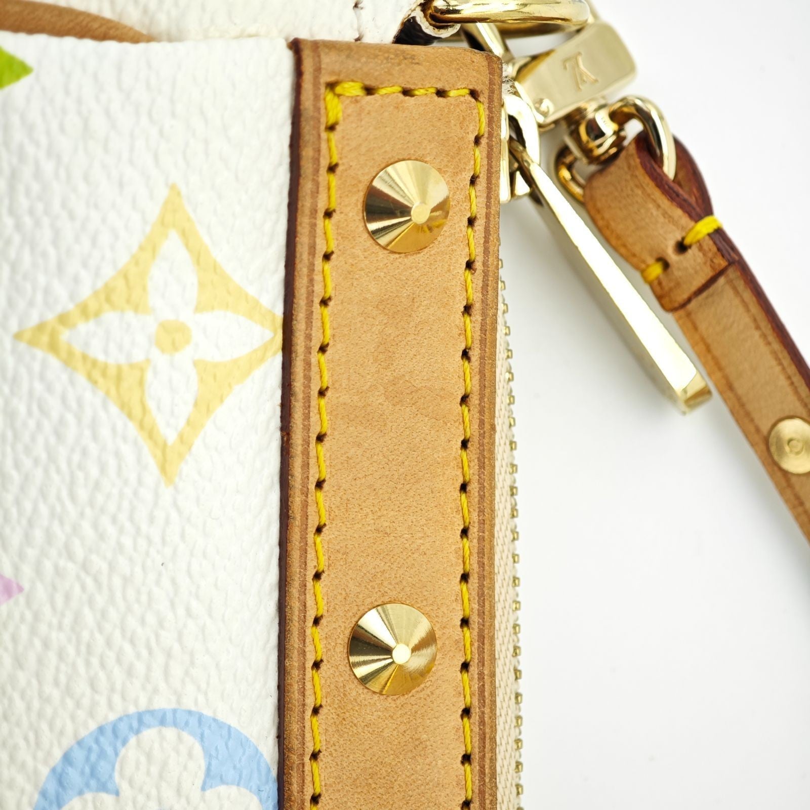 LOUIS VUITTON Multicolore M92649 Compact Small Handbag White