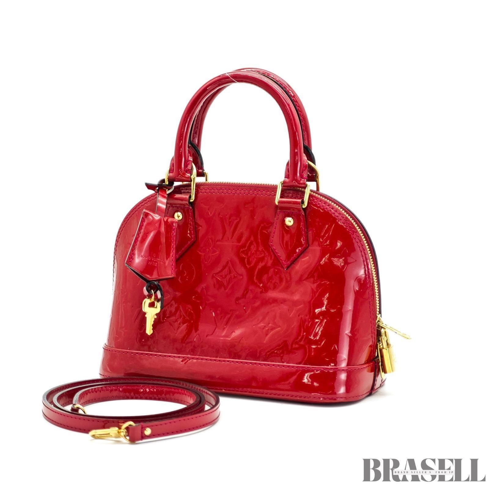 Louis Vuitton Alma BB M91171 Handbag Shoulder Bag 2Way Rose Andian Woman