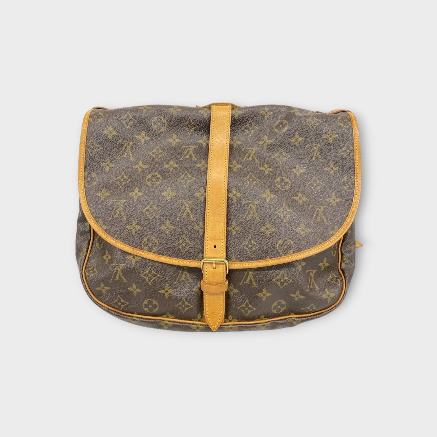 Louis Vuitton Shoulder Bag Monogram Saumur 35 M42254 Brown Leather Canvas 【B】