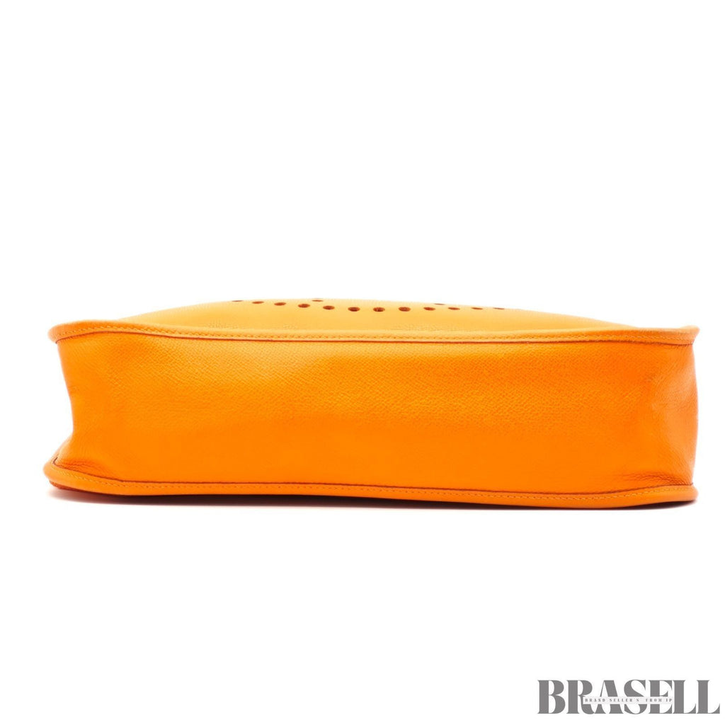 Hermes Evelyn PM Orange Toryon Clemence Crossbody Shoulder Bag w/Dust Bag Strap