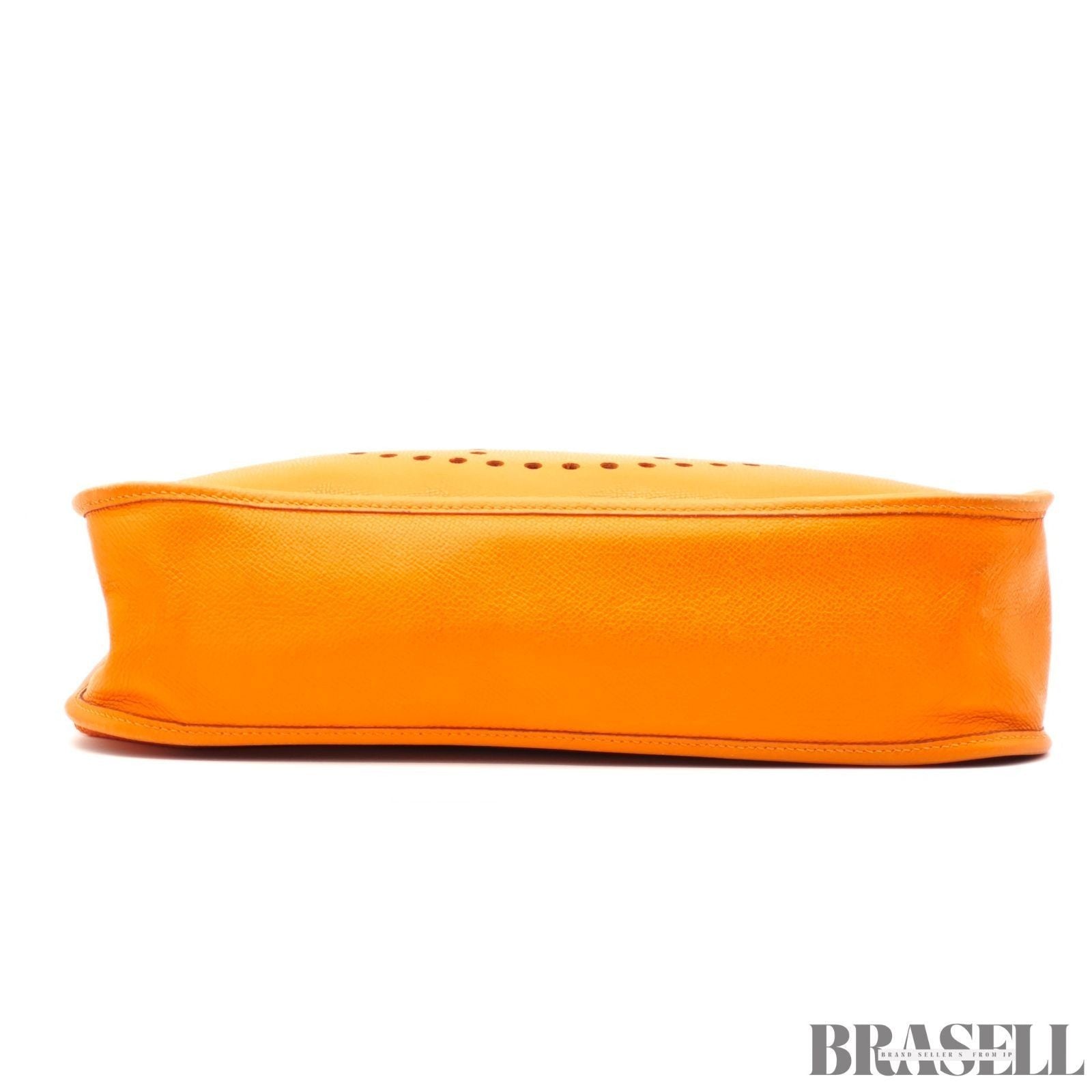 Hermes Evelyn PM Orange Toryon Clemence Crossbody Shoulder Bag w/Dust Bag Strap