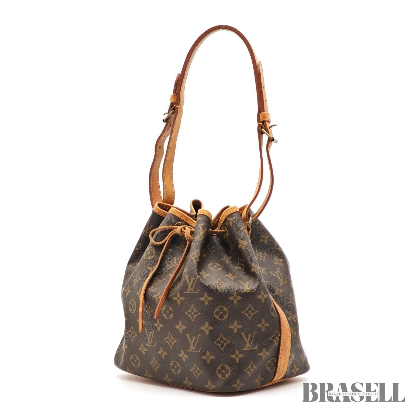Auth LOUIS VUITTON Monogram Petit Noe M42226 Women Drawstring Shoulder Bag