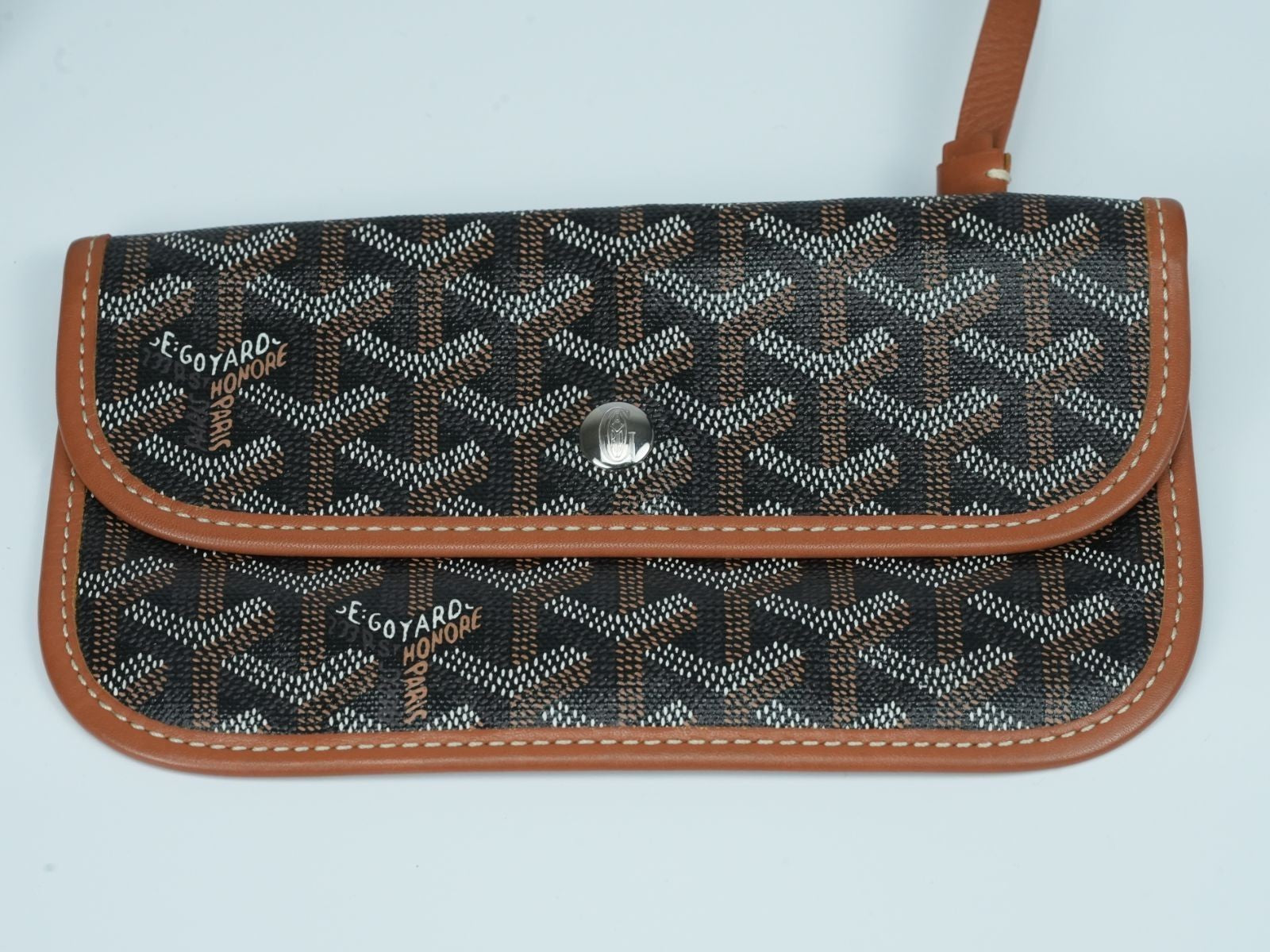 GOYARD Saint Louis PM Tote Bag Canvas Leather Handle Black Women's With Pouch