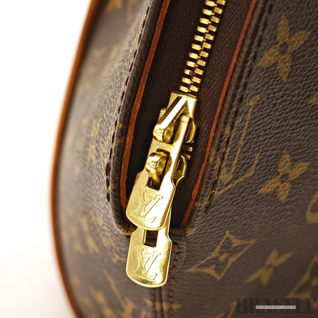 LOUIS VUITTON LV Logo Ellipse MM Hand Bag Monogram Leather Brown M51126 Large