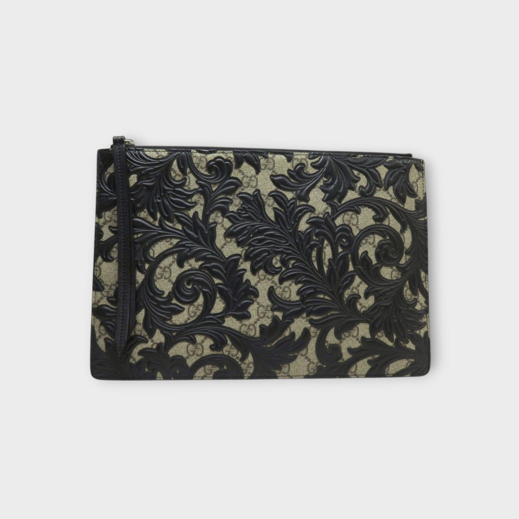 GUCCI GG Supreme Arabesque Clutch Bag 410810