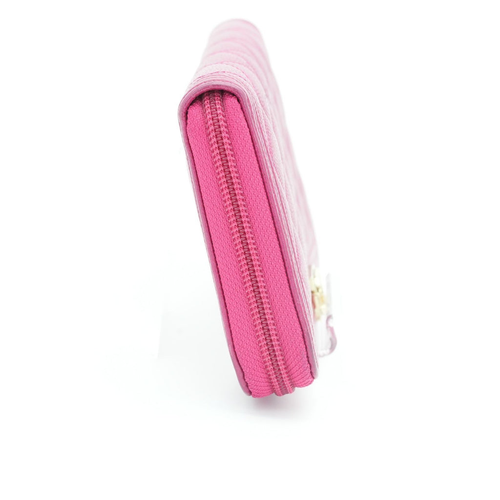 CHANEL Boy Chanel Caviar Leather Long Wallet Pink Women's 23 Series