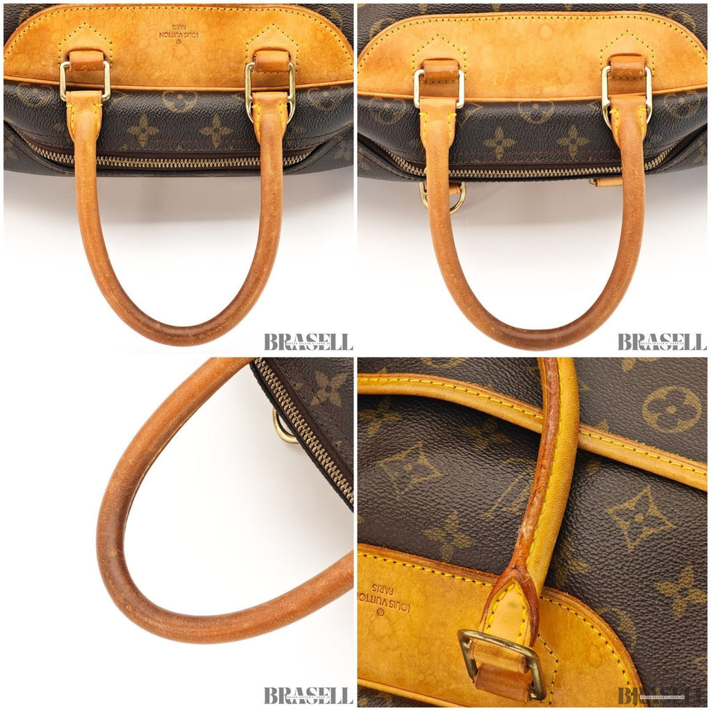 LOUIS VUITTON Monogram M47270 Monogram Deauville Tote Bag Handbag Brown