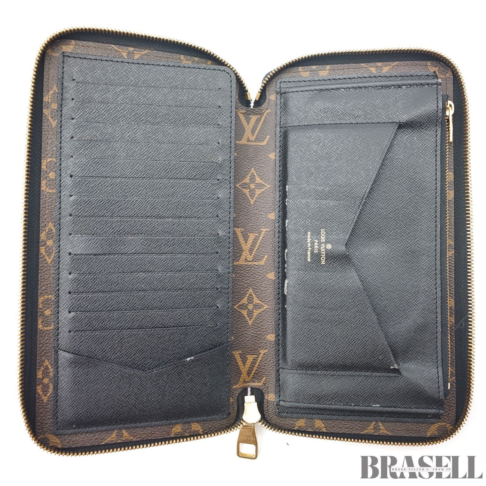 LOUIS VUITTON M60679 Monogram Daily Organizer Card Case Clutch Bag Wallet Brown