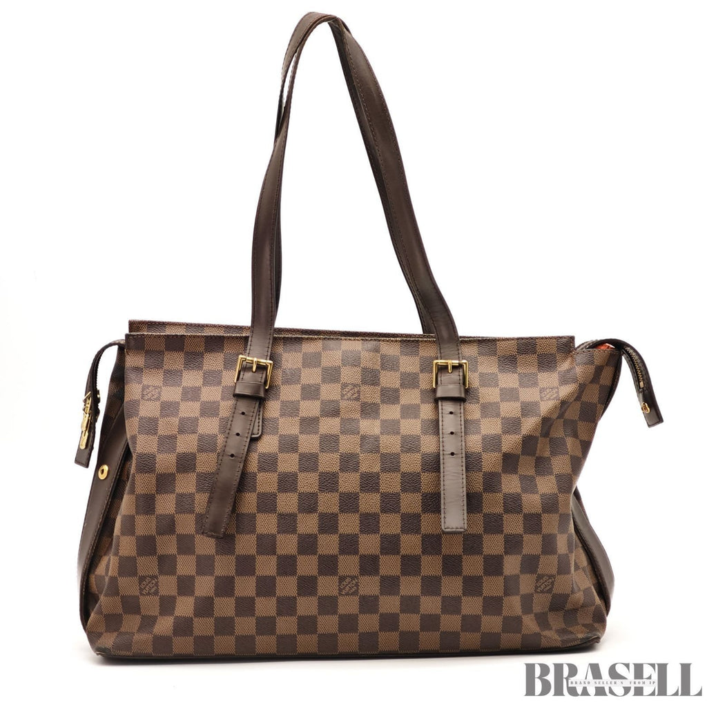 LOUIS VUITTON Chelsea Shoulder Tote Bag Damier Leather Brown N51119 TH0065