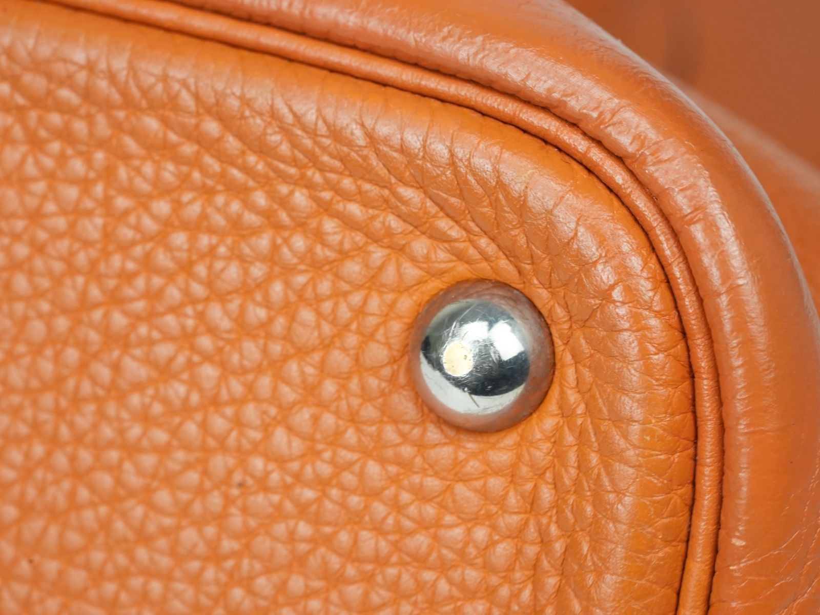 HERMES Bolide 31 Handbag with K stamp Orange Taurillon Clemence