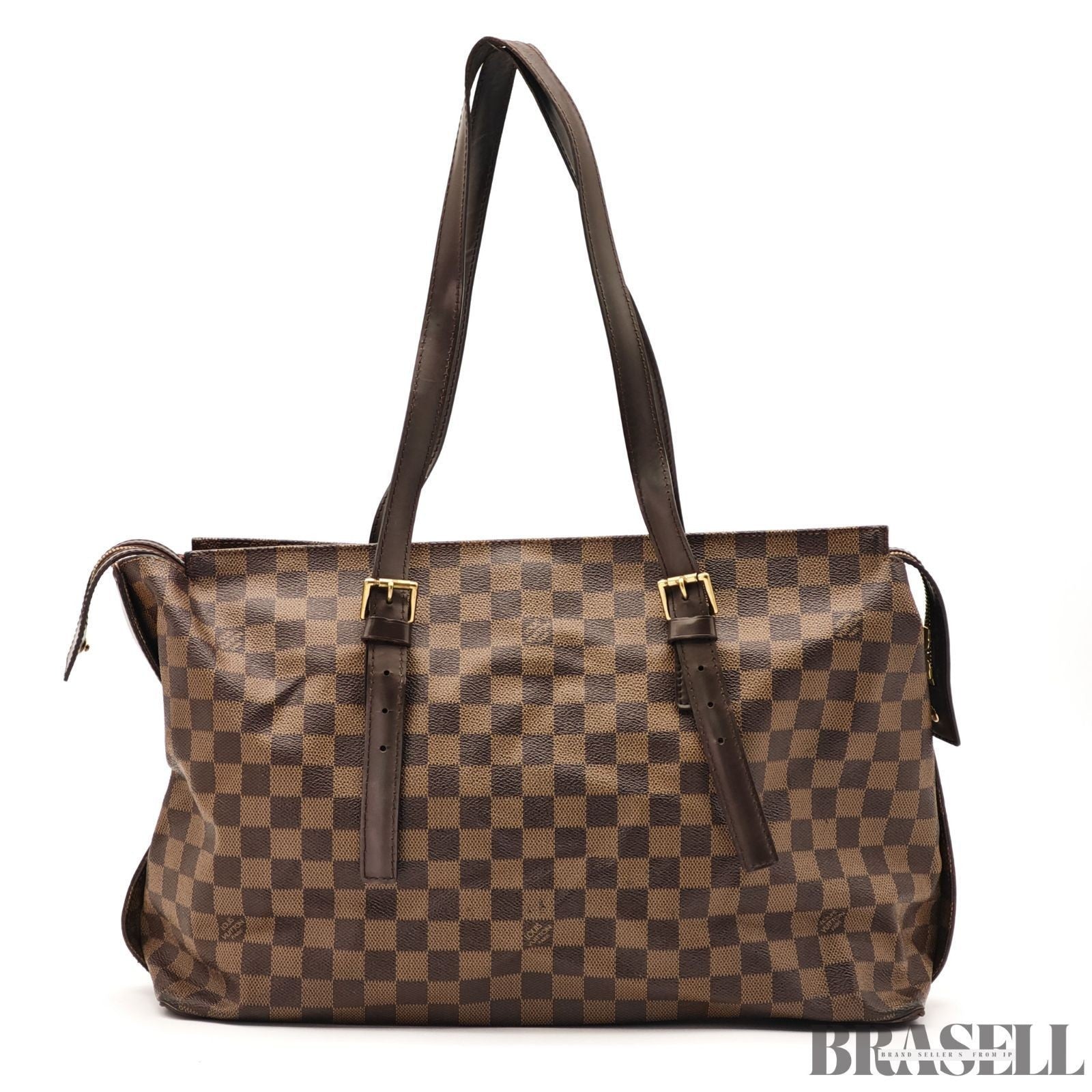 LOUIS VUITTON Chelsea Shoulder Tote Bag Damier Leather Brown N51119 TH0065
