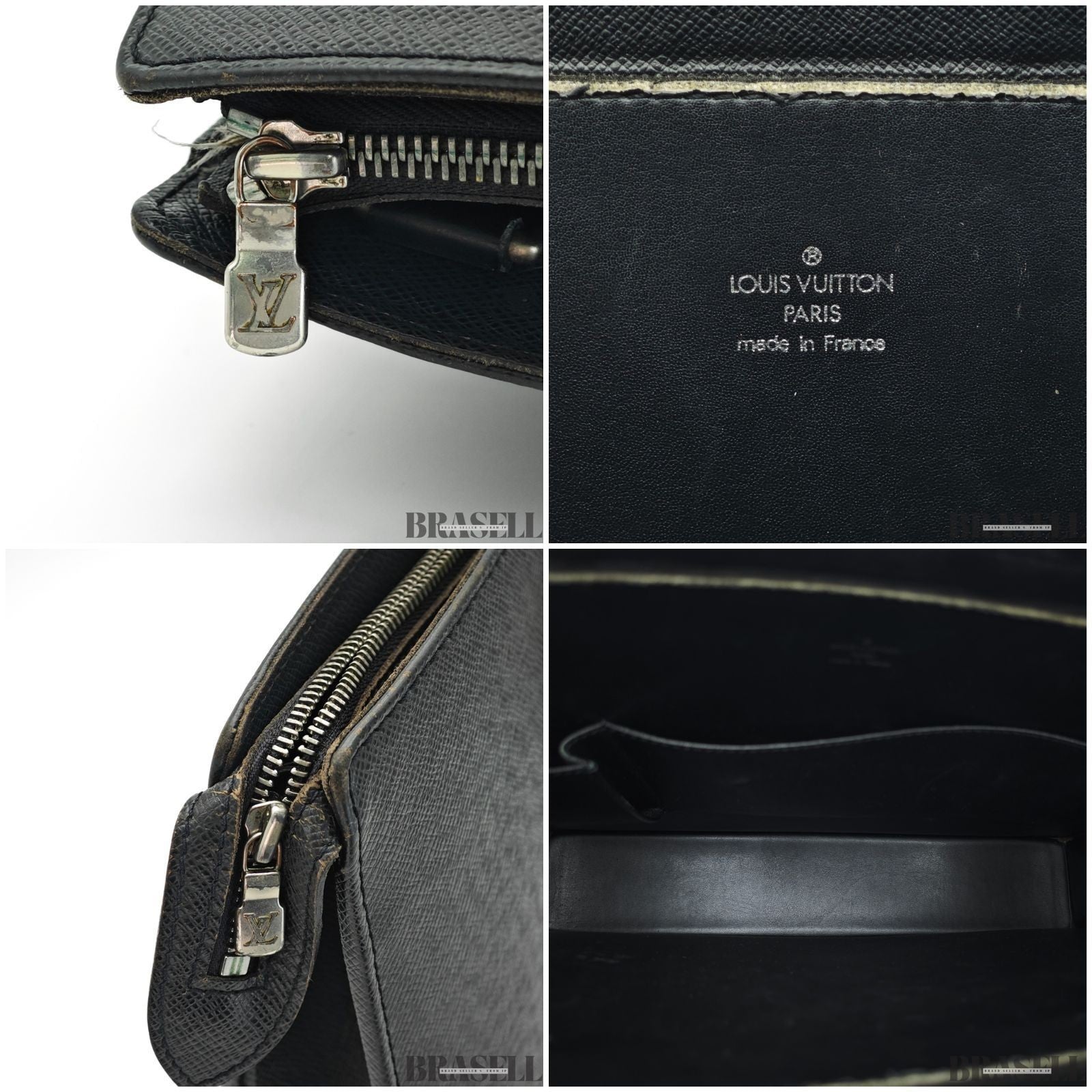 LOUIS VUITTON Taiga Porte-Documents Rosan M30052 Black Briefcase Men and Women