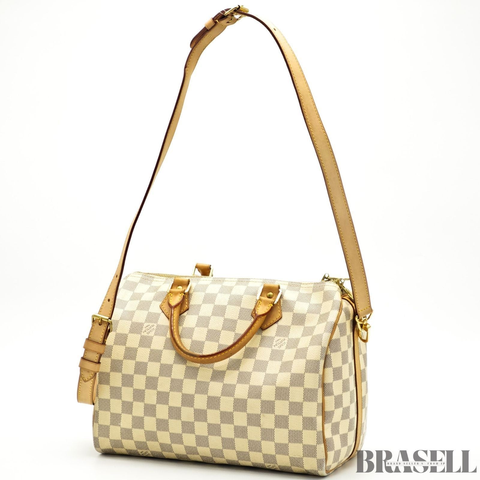 Louis Vuitton Azur Speedy Bandoulière 30 N40592 Handbag Shoulder Bag 2Way Ivory