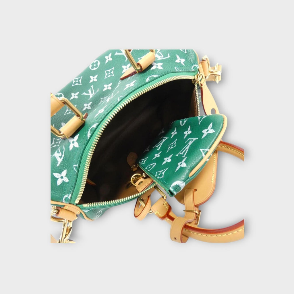 Louis Vuitton Monogram Speedy P9 Bandoulière 25cm Boston Bag M24423 Green 【A】