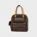Louis Vuitton Monogram Excentri Cite M51161 Handbag Canvas Leather Brown【B】