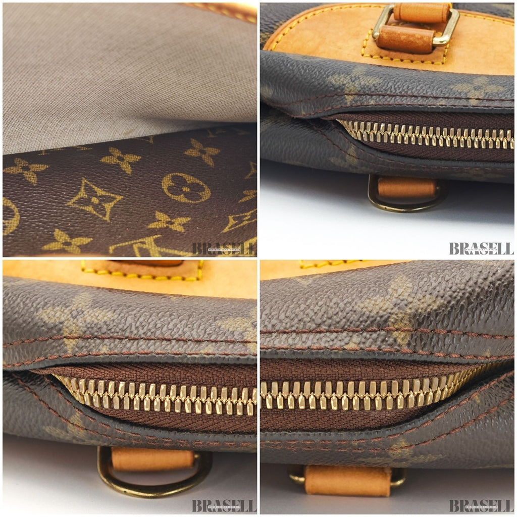 LOUIS VUITTON Monogram M47270 Monogram Deauville Tote Bag Handbag Brown