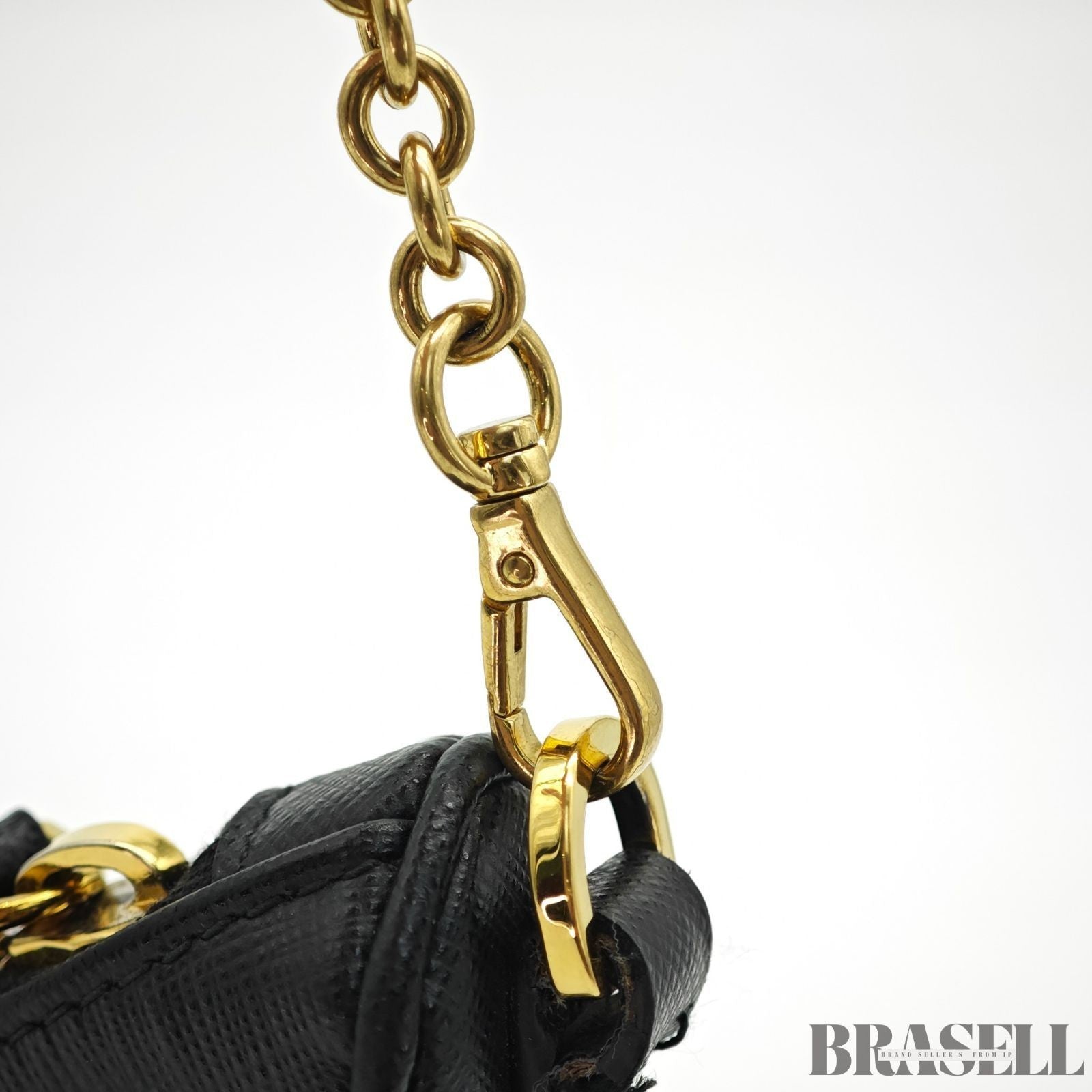 PRADA Re-Edition 2005 Saffiano 1BH204 Handbag Chain Nero Black Leather