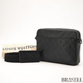 LOUIS VUITTON Duo Messenger Bag M69827 Black Monogram Eclipse Shoulder Bag