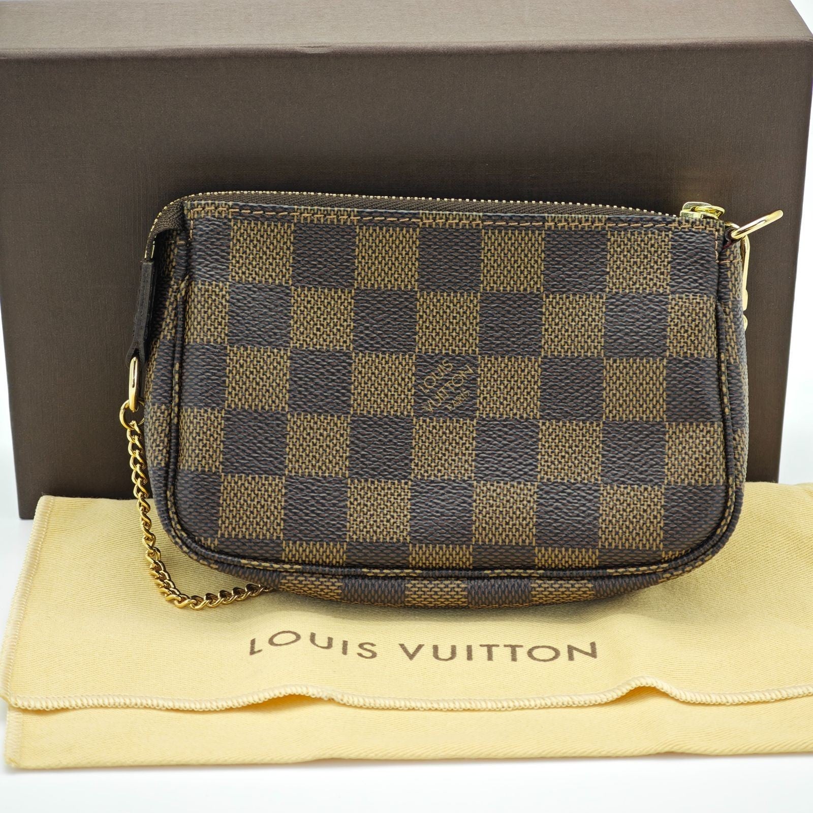 Louis Vuitton Damier Mini Pochette Accessoires Bag Brown Women’s N58009