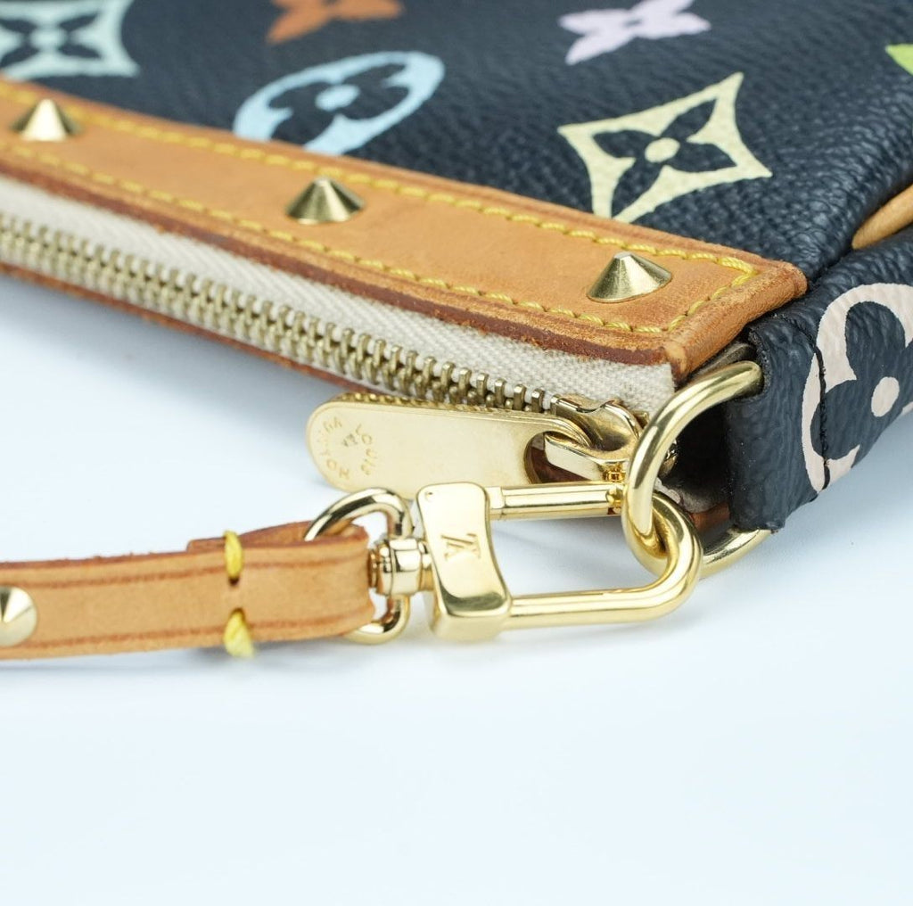 LOUIS VUITTON M92648 Multicolor Pochette Accessoires Noir Black Takashi Murakami