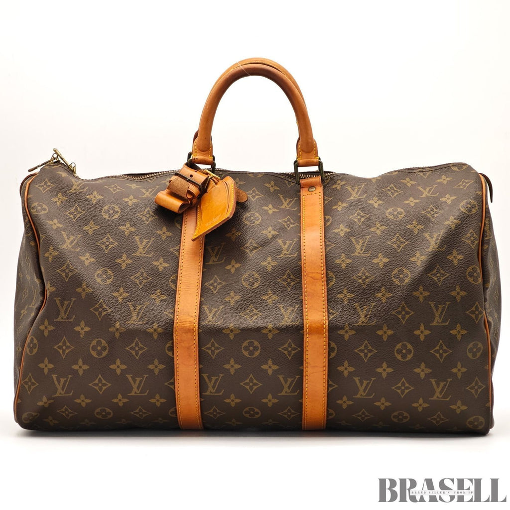 Louis Vuitton Keepall 50 Monogram M41426 Bag Boston Bag Large Capacity Brown