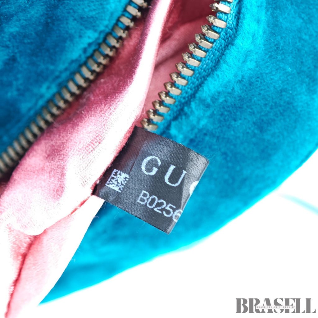 GUCCI Quilted Small Bag 447632 Velvet Green