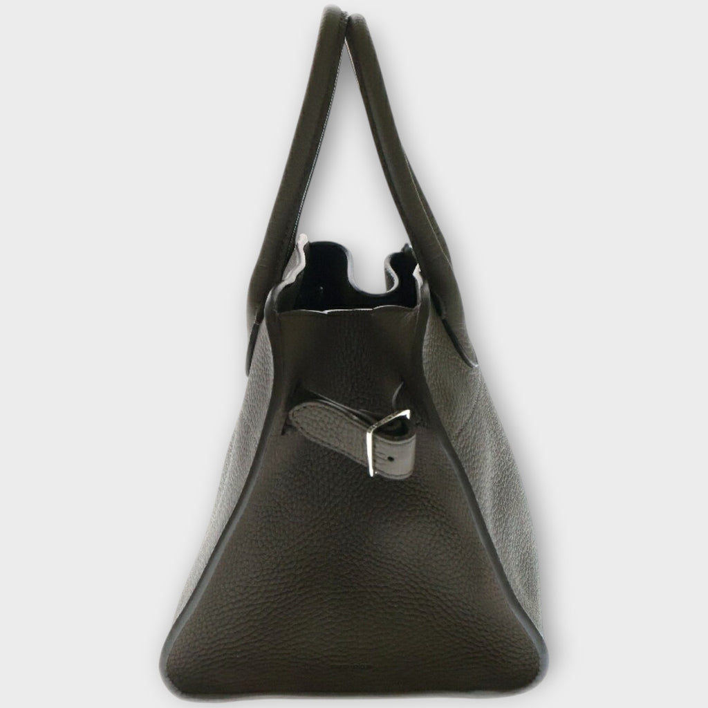 THE ROW Margaux 10 Gray with Silver Hardware 2-Way Handbag