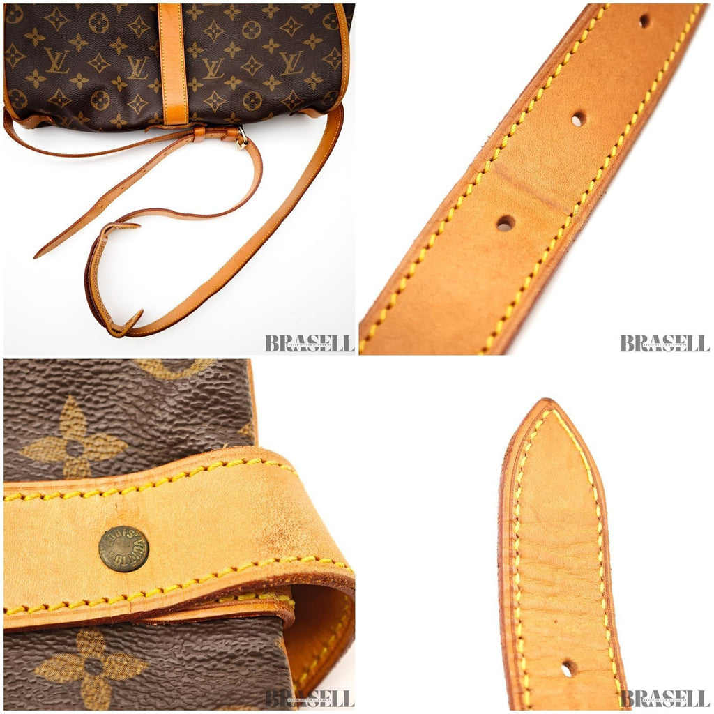 Louis Vuitton Saumur 35 M42254 Shoulder Bag Monogram Canvas Leather Brown Woman