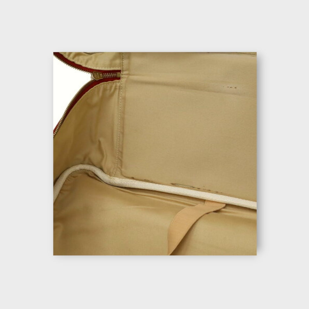 Hermès Victoria 60 Boston Bag Toile H Natural Red【A】