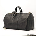Louis Vuitton Epi Keepall 50 Black Boston Travel Bag Large Leather M42962