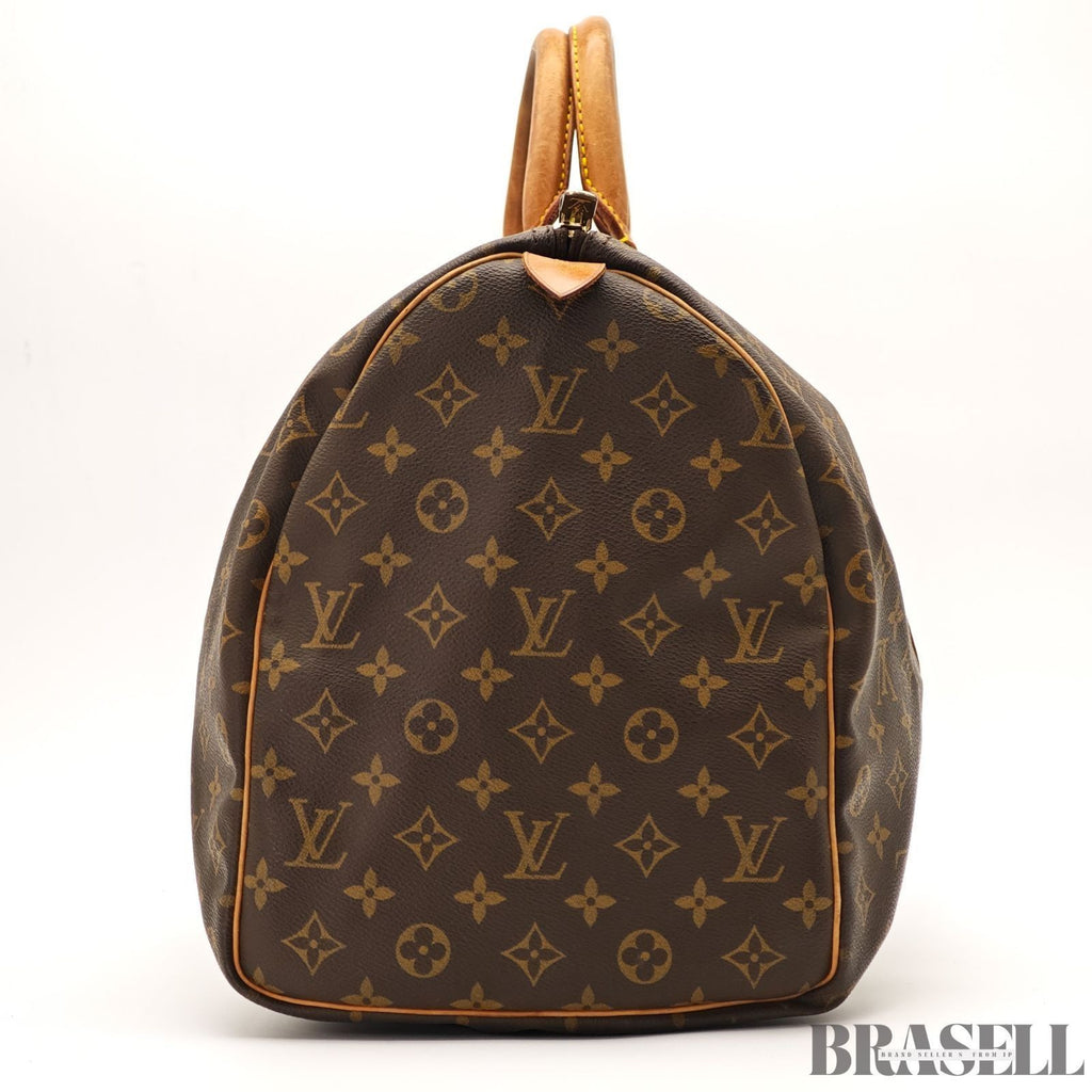 Louis Vuitton Keepall 50 Monogram M41426 Boston Bag Brown With Padlock Key
