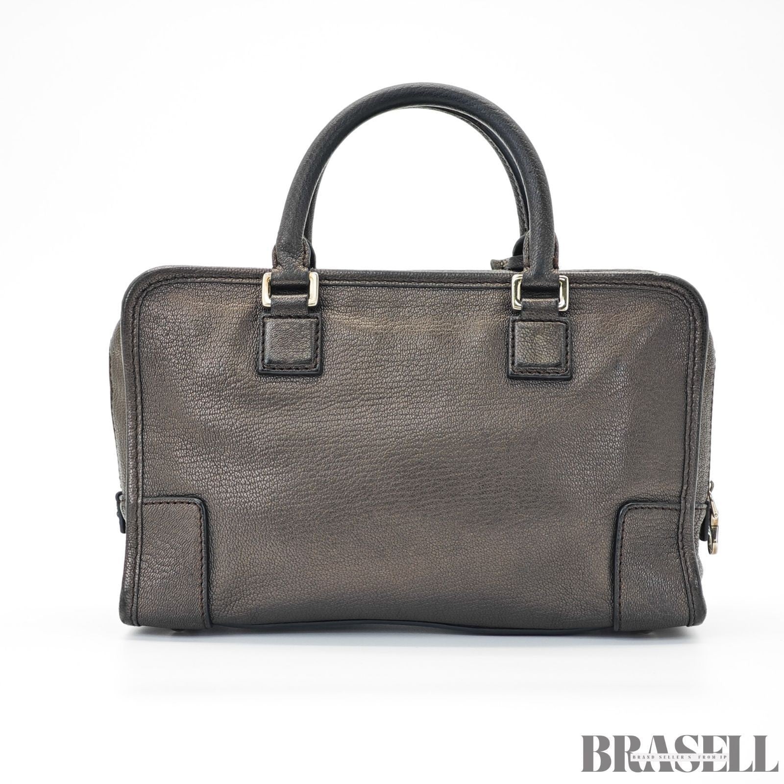 LOEWE Amazona 23 Bag Horizontal Handbag Gunmetal Women's and Men's